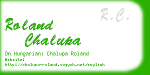 roland chalupa business card